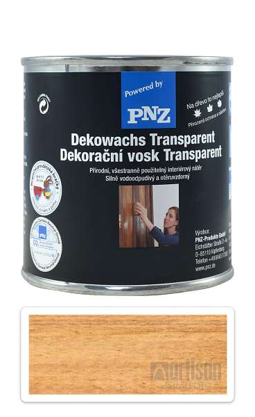 PNZ Dekorační vosk Transparent 0.25 l Dub
