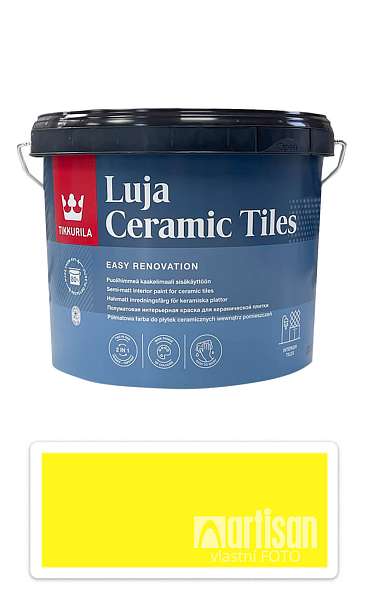 TIKKURILA Luja Ceramic Tiles - barva na keramické obklady 2.7 l Schwefelgelb / Sírově žlutá RAL 1016