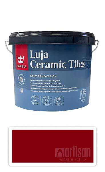 TIKKURILA Luja Ceramic Tiles - barva na keramické obklady 2.7 l Dopravní červená RAL 3020