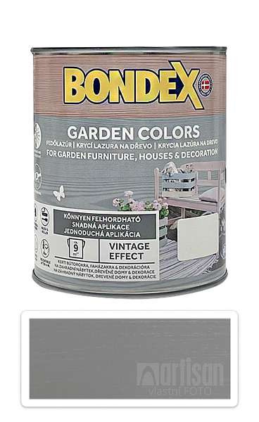BONDEX Garden Colors - dekorativní silnovrstvá lazura na dřevo, beton a kov 0.75 l Orchid Grey