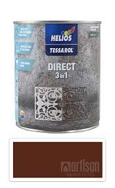 TESSAROL Direct 3in1 - antikorozní barva na kov 0.75 l Středně hnědá RAL 8011