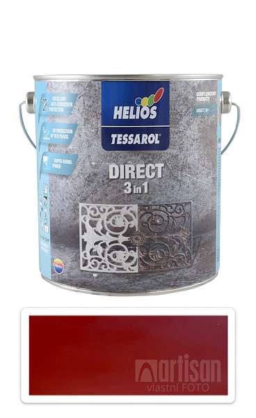 TESSAROL Direct 3in1 - antikorozní barva na kov 2.5 l Červenohnědá