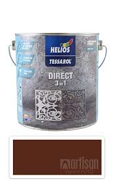 TESSAROL Direct 3in1 - antikorozní barva na kov 2.5 l Středně hnědá RAL 8011