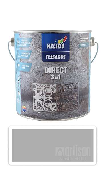 TESSAROL Direct 3in1 - antikorozní barva na kov 2.5 l Světle šedá RAL 9006