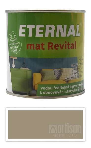 ETERNAL mat Revital - univerzální vodou ředitelná akrylátová barva 0.35 l Šedobéžová RAL 1019