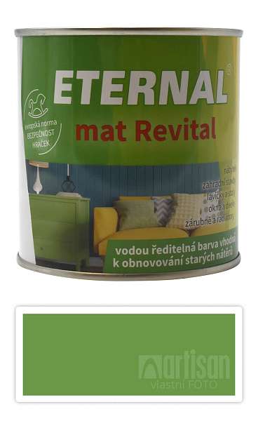 ETERNAL mat Revital - univerzální vodou ředitelná akrylátová barva 0.35 l Žlutozelená RAL 6018