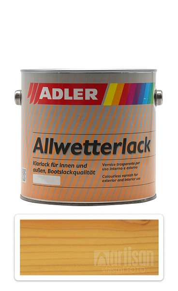 ADLER Allwetterlack - lodní lak z umělé pryskyřice 2.5 l Bezbarvý mat 50023