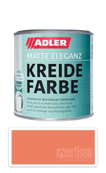 ADLER Kreidefarbe - univerzální vodou ředitelná křídová barva do interiéru 0.375 l Hüttenzauber