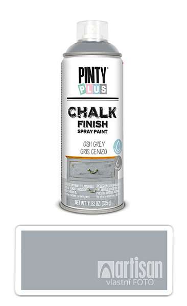 PINTYPLUS CHALK - křídová barva ve spreji na různé povrchy 400 ml Popelavě šedá CK798