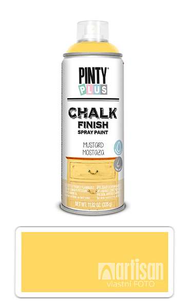 PINTYPLUS CHALK - křídová barva ve spreji na různé povrchy 400 ml Žlutá hořčičná CK801