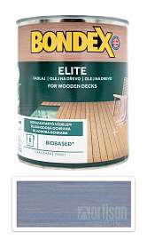 BONDEX Elite - odolný rychleschnoucí ochranný olej na dřevo v exteriéru 0.75 l Křemenně šedá