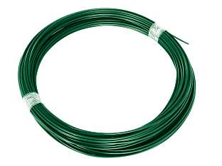 Napínací drát poplastovaný, síla 3,4 mm, délka 78 m, Zn + PVC zelený