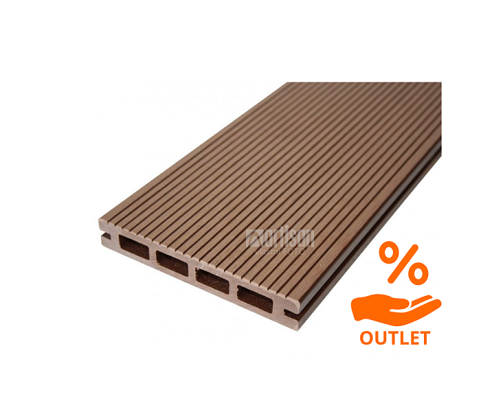 WPC dřevoplastová terasová prkna Dřevoplus Standard - dutá 25x150x2000, bangkirai - Artisan OUTLET STRAKY AO42- 34 ks (10,2 m2)