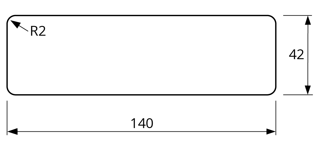 Nákres hoblovaného hranolu SHP 42x140