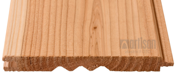 Hladce hoblovaná palubka síly 19 mm z evropského modřínu