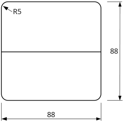 Nákres lepeného hoblovaného hranolu SHP 88x88
