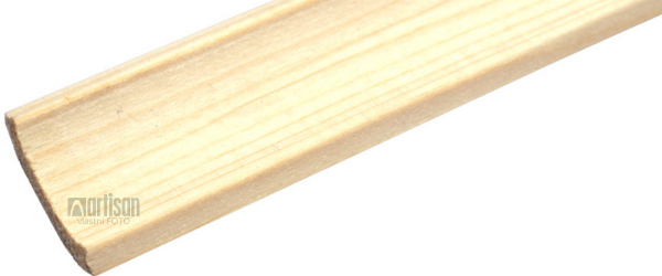 Rohová vnitřní lišta 17x17, smrk