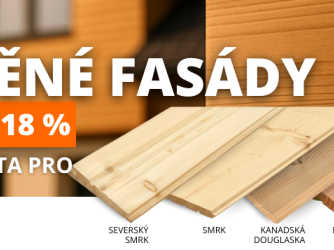 Dřevěné fasády se slevou až 18 %