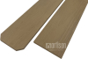 WPC dřevoplastové plotovky rovné a tříhranné 12x150 - Original Wood - vlevo tříhranná plotovka s viditelnou strukturou a vpravo rovná plotovka s viditelnou strukturou