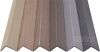 Dřevoplastové zakončovací lišty v odstínech - Original Wood, Teak, Brownish Red, Chocolate, Stone Grey, Dark Grey.