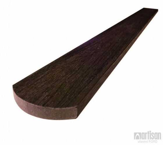 WPC dřevoplastové plotovky Dřevoplus Profi půlkulaté 15x80x1500 - Walnut (ořech)