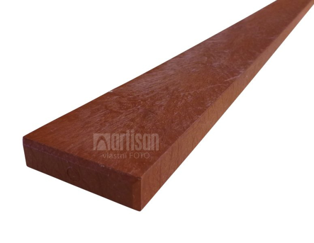Plastové plotovky Transform rovné 78x21x1480, cihlové - recyklát