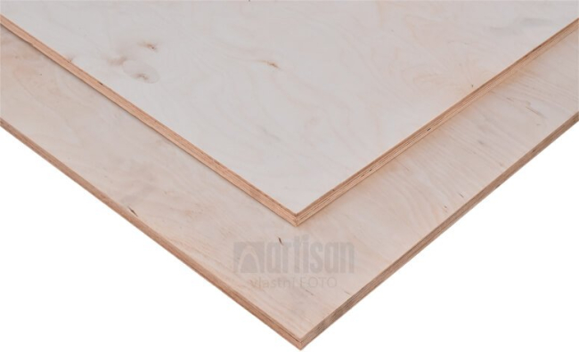 Překližka truhlářská BB/CP 9x1250x2500 Bříza, bez fólie