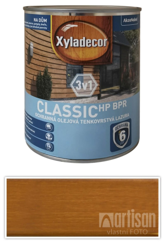XYLADECOR Classic HP BPR 3v1 - ochranná olejová tenkovrstvá lazura na dřevo 0.75 l Pinie