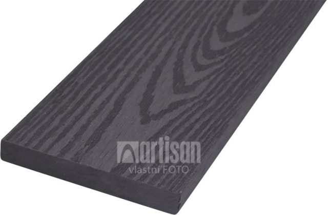 WPC dřevoplastové plotovky rovné LamboDeck 13x90x1500 -  Dark Grey