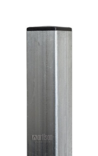 Plotové sloupky hranaté 60x60x2000x1,5 ZN s černou vnitřní krytkou