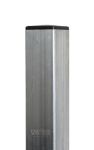 Plotové sloupky hranaté 60x60x2200x1,5 ZN s černou vnitřní krytkou 