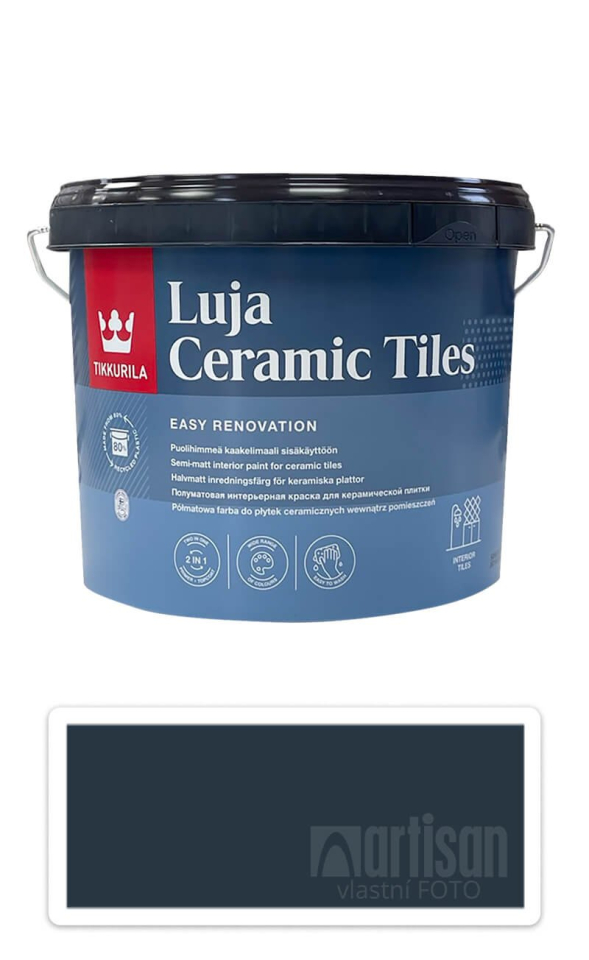 TIKKURILA Luja Ceramic Tiles - barva na keramické obklady 2.7 l Antracitově šedá RAL 7016