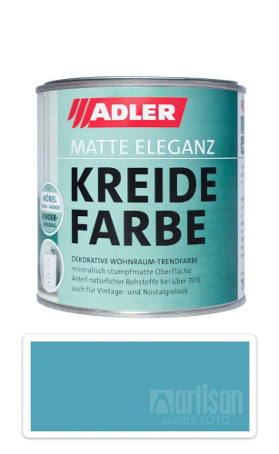 ADLER Kreidefarbe - univerzální vodou ředitelná křídová barva do interiéru 0.375 l Gletscherspalte