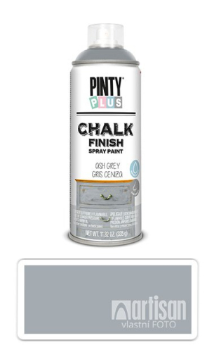 PINTYPLUS CHALK - křídová barva ve spreji na různé povrchy 400 ml Popelavě šedá CK798