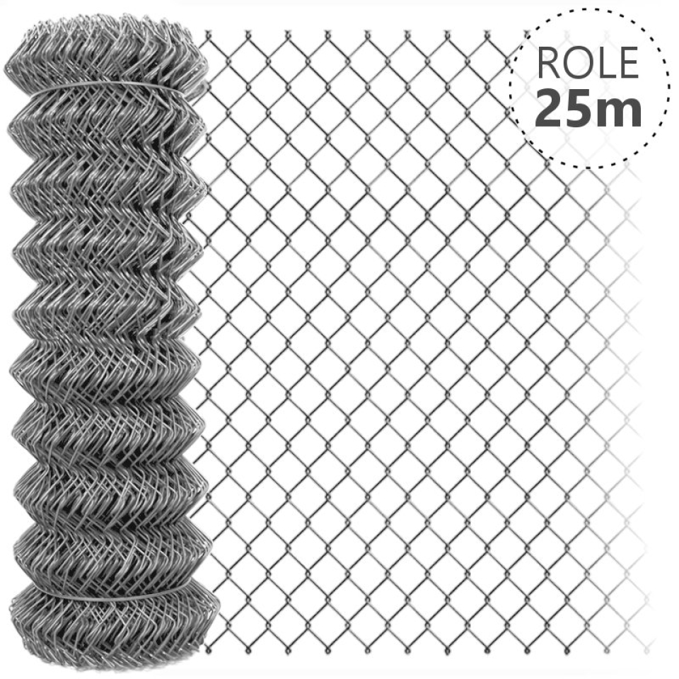 Pletivo čtyřhranné IDEAL, pozinkované bez zapleteného drátu, role 25 m, 1500x2 Zn