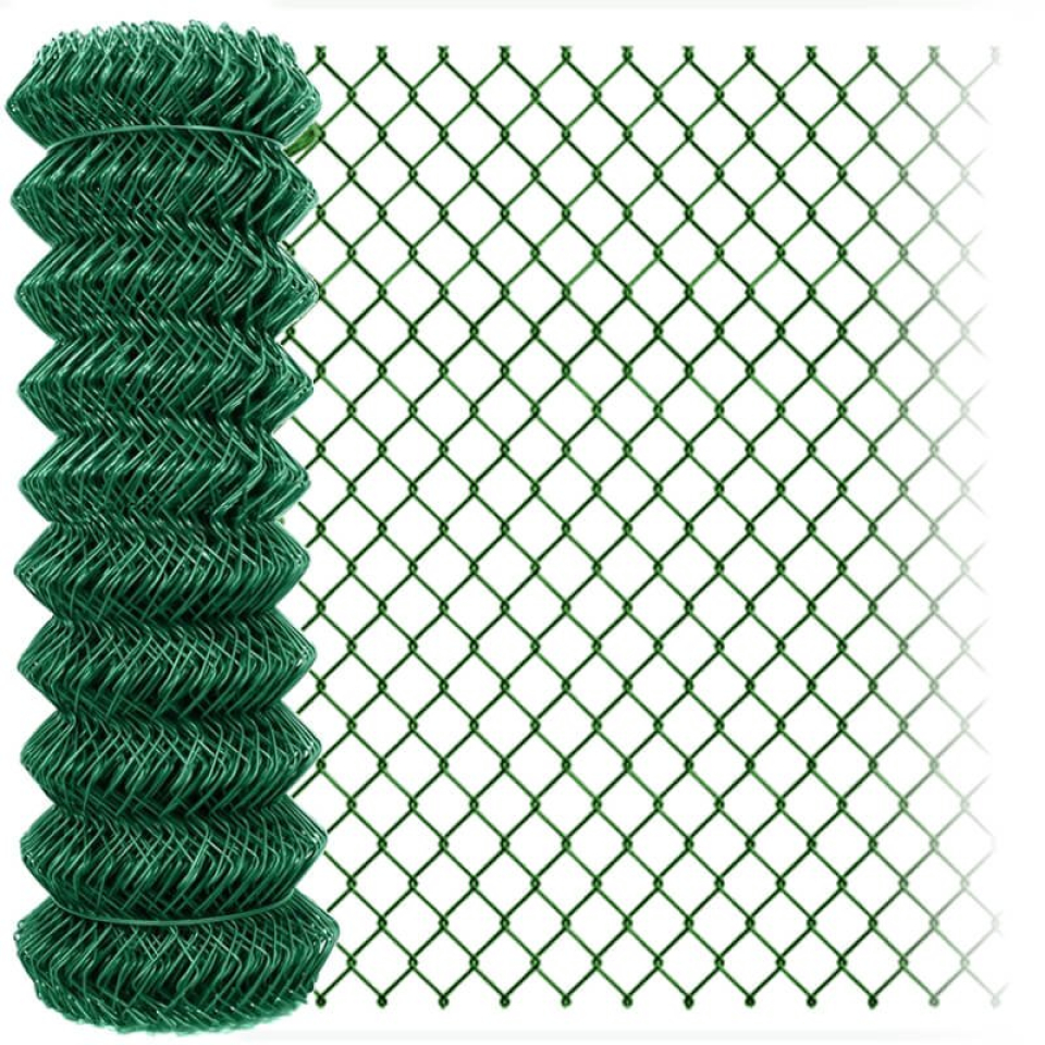 Pletivo čtyřhranné IDEAL, poplastované bez zapleteného drátu, role 5 m, 1000x2,5 Zn + PVC zelené