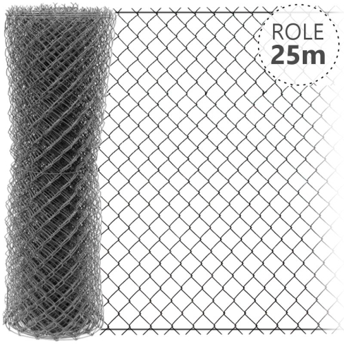 Pletivo čtyřhranné IDEAL, pozinkované se zapleteným drátem, role 25 m, 1800x2 Zn 