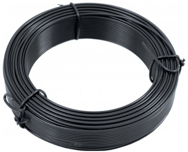 Vázací drát poplastovaný, síla 2 mm, délka 50 m, Zn + PVC antracit