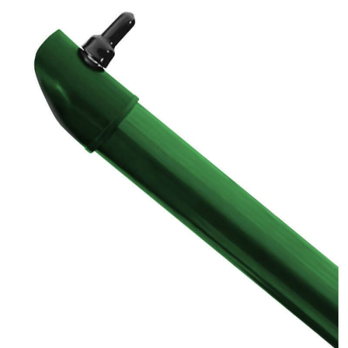 Vzpěra na plot DAMIPLAST poplastovaná, průměr 42x1,5x1800 Zn + PVC zelená s úchytem a šroubem