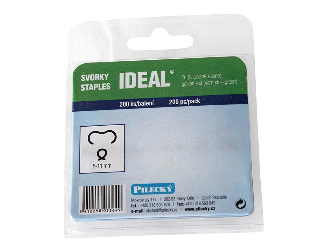 Svorka Ideal pro sponkovací kleště Profi, 200 ks, Zn+PVC antracit