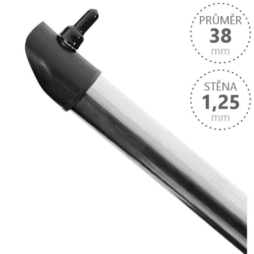 Vzpěra na plot IDEAL, průměr 38x1,25x2000, Zn s úchytem a šroubem