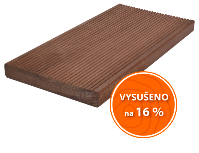 Terasová prkna 21x145x5800 Massaranduba - povrch jemná drážka, kvalita AB