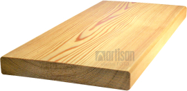 Obklady fasádní - hoblovaná prkna 20x140x4000 s fází, Sibiřský modřín, kvalita AB