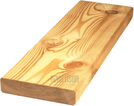 Obklady fasádní - hoblovaná prkna 20x95x4000 s fází, Sibiřský modřín, kvalita AB