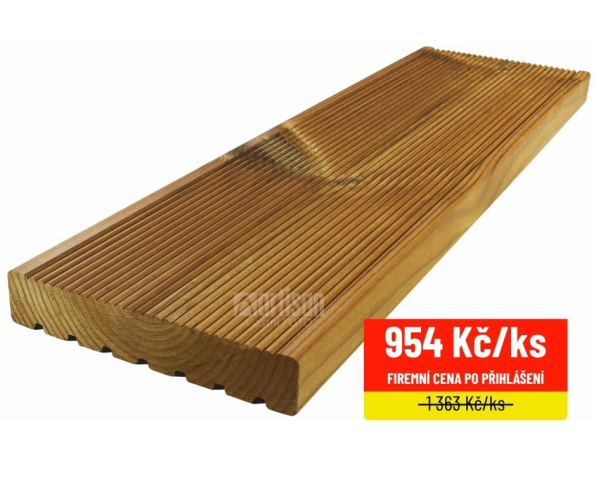 Terasová prkna AntiSlip ThermoWood® borovice - akce