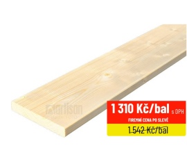 Prkna na plot severský smrk 18x95x5100, kvalita AB