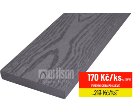 WPC dřevoplastové plotovky rovné LamboDeck 13x90x1500 -  Stone Grey