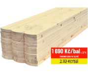 Plotovky dřevěné půlkulaté, severský smrk balené 18x95x1200 - 25 ks, kvalita AB