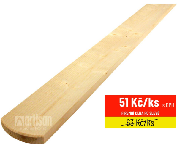 Plotovky dřevěné půlkulaté, severský smrk 18x95 - akce
