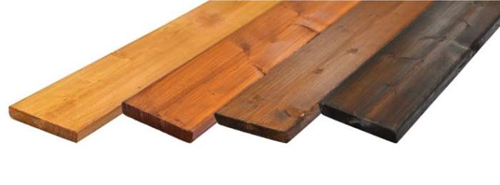 Dřevěné barvené plotovky ve 4 odstínech